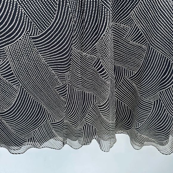 JONES NEW YORK Vintage woman black geometric silk lined classic midi skirt 16W - Picture 3 of 9